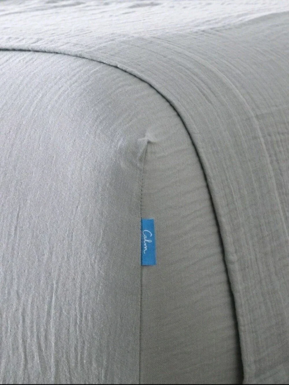 4pc Calm Queen Gauze Sheet Set Stone Grey